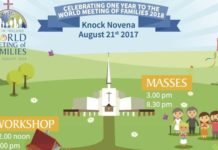 21 August – One Year to World Meeting of Families in Knock