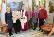 Bishop blesses art work in Holy Family parish primary schools